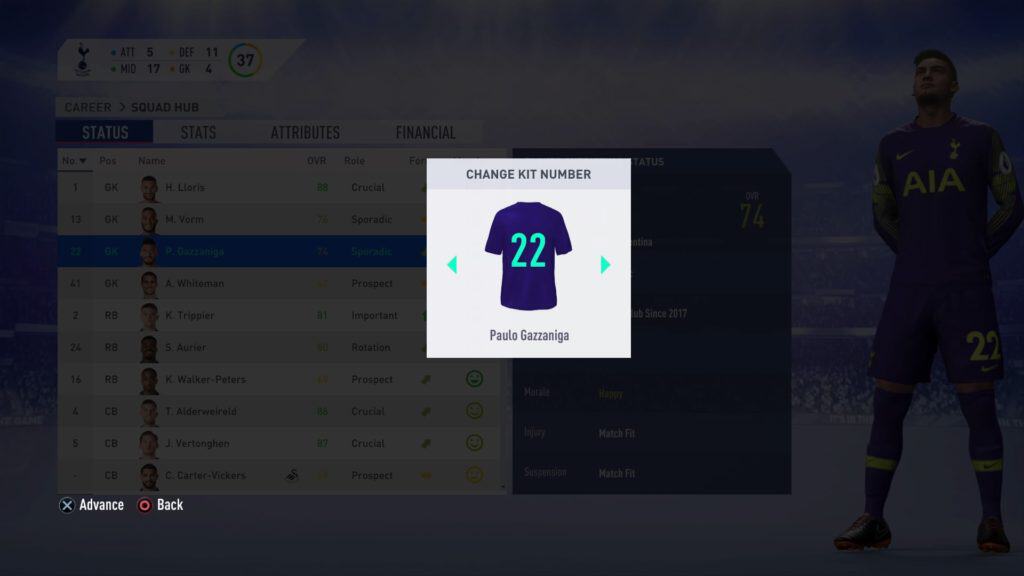 You can edit by way of going into the equal menu in that you edit formations or promote and buy gamers. It actually says edit package range. I got sick of the CPU changing my . Unfortunately, you are not able to change the package range of a participant and whilst you signal a brand new participant, the smallest to be had range might be. The front page of EA Sports FIFA. [Noob Question] Is it feasible to trade squad numbers in Manager Mode in FIFA14 for Android? (self.  How to Change Kit Numbers in FIFA 19 1. Open Career Mode Go into profession mode and load (or start) the keep you need to alternate package numbers in.  2. Go to Squad tab Switch to the squad tab. Open the Squad Hub You should see a tile close to the center of your screen that says Squad Hub, pick it.g